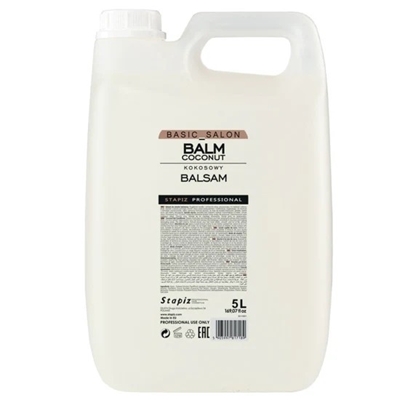 Picture of STAPIZ BASIC SALON coconut balm 5000ml kokosriekstu kondicionieris 5000ml кондиционер с кокосом 5000мл kookosega palsam 5000ml kokosų kondicionierius 5000ml